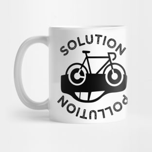 Solution for pollution Bicycling Cycling Environment Mug